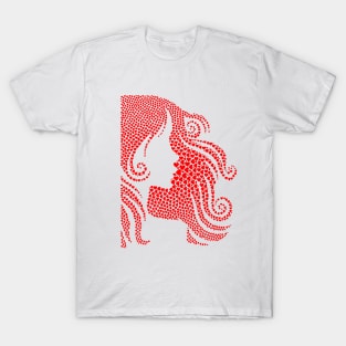 Red Woman Illustration T-Shirt